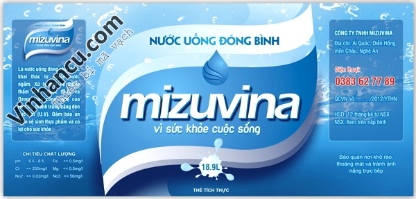 Mua decal nhựa cho bình nước đóng chai giá rẻ! 1 decal nhựa cho bình nước đóng chai